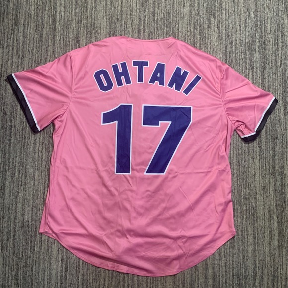 TIFIYA Ohtani Jersey Los Angeles Dodgers Pink Baseball‎ Jersey 2XL - Picture 1 of 7
